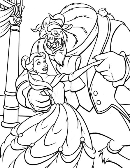 Beauty And The Beast Free coloring page