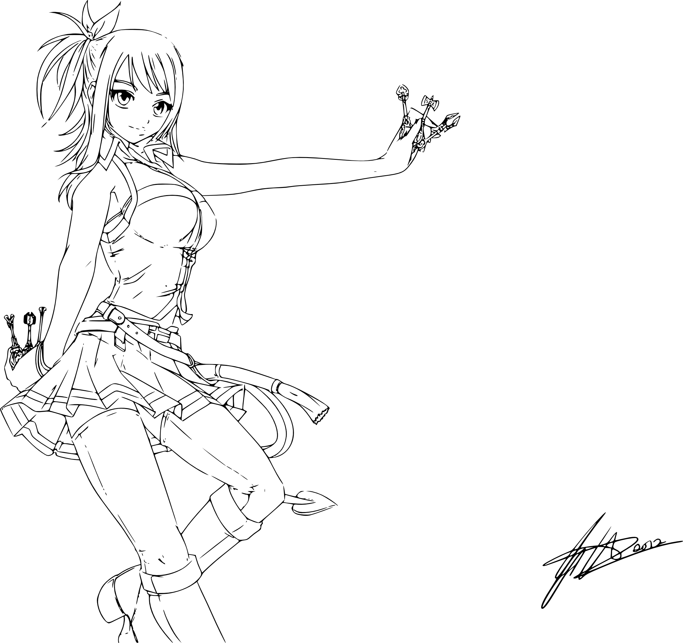 Disegno di Fairy Tail Lucy da colorare