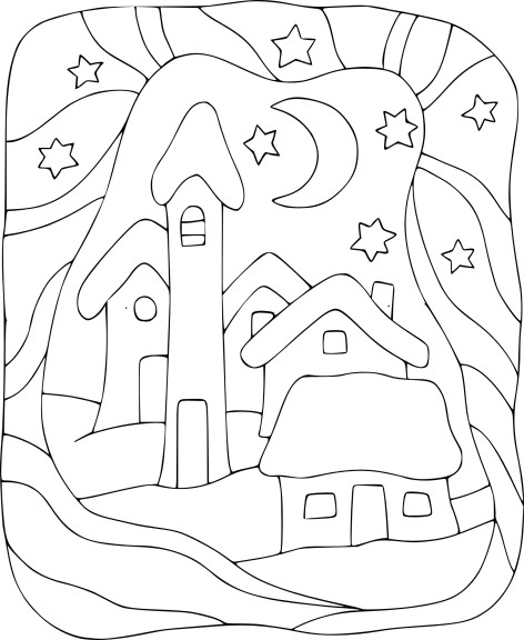 Coloriage maison enfant