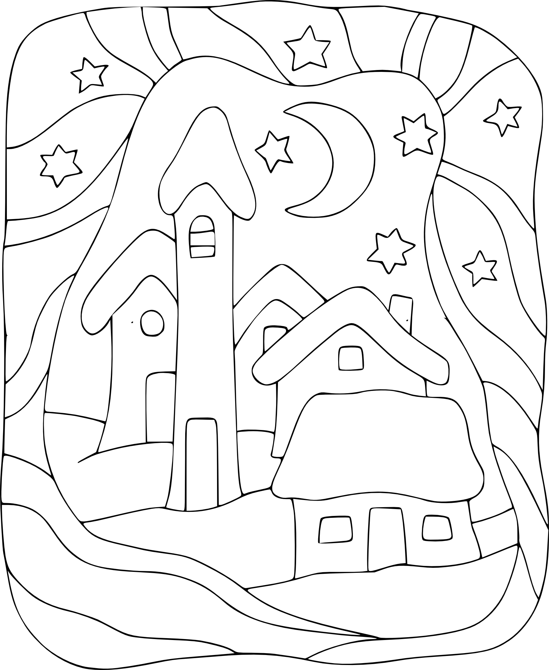 Coloriage maison enfant