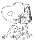 Coloriage maman Barbie