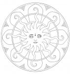 Coloriage mandala soleil