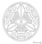 Disegno di Triangolo Mandala da colorare