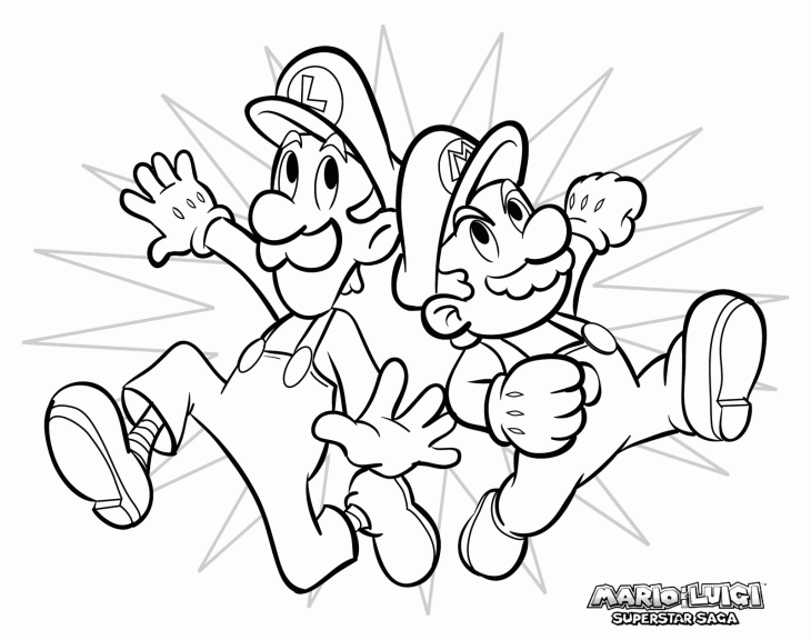 Mario And Luigi coloring page