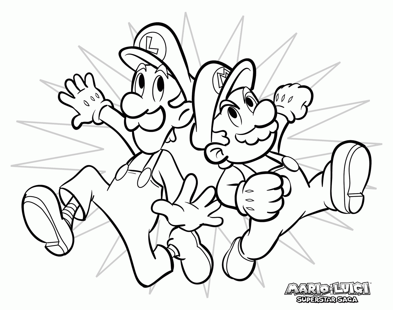 Coloriage Mario et Luigi