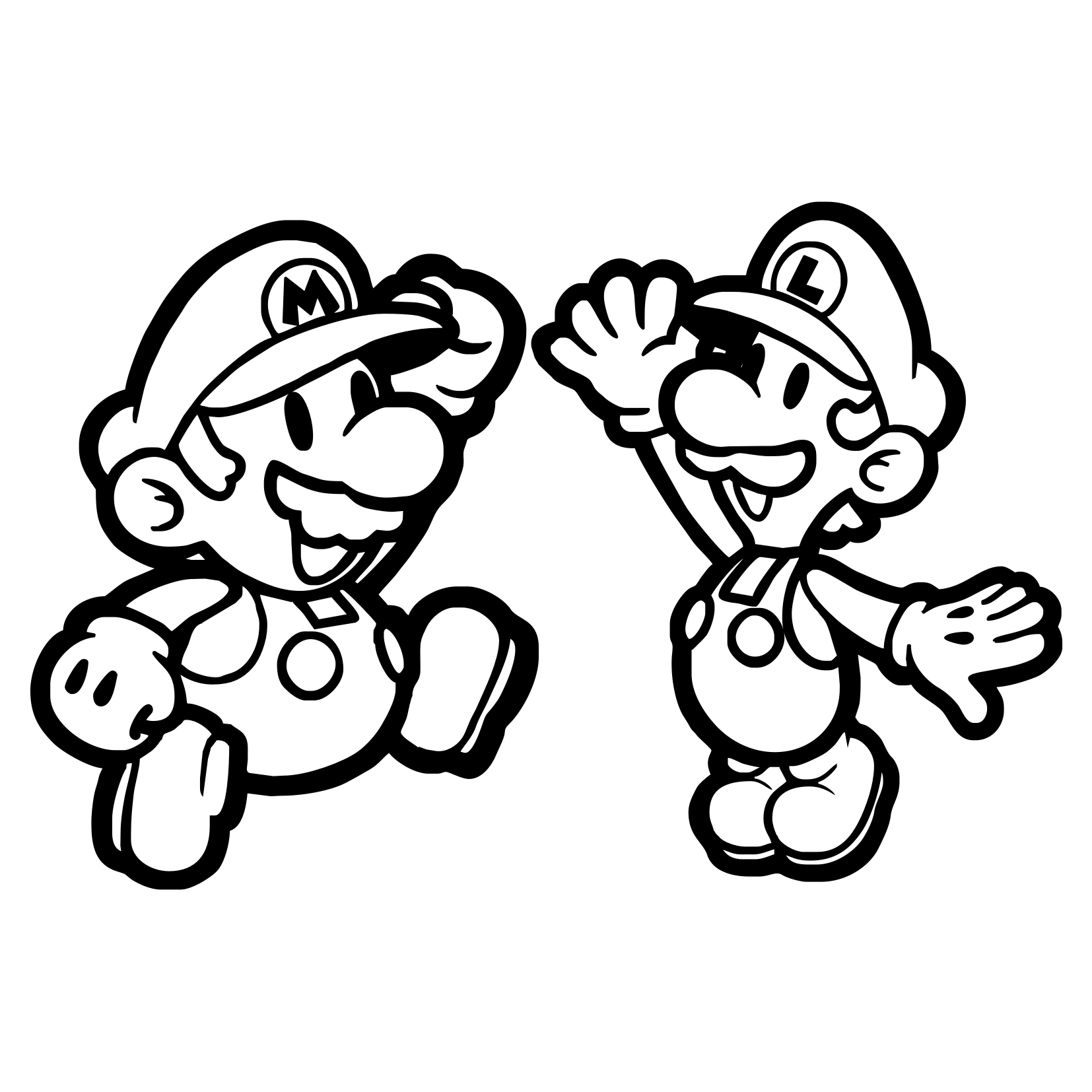 Mario Luigi coloring page