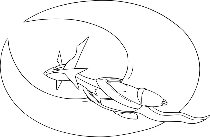 Mega Drattak Pokemon coloring page