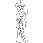 Megara Hercules coloring page 2