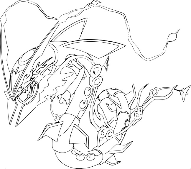 Coloriage Mega-Rayquaza