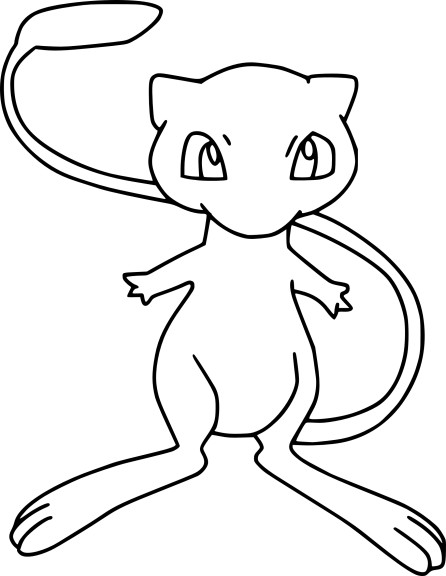 Mew Pokemon coloring page