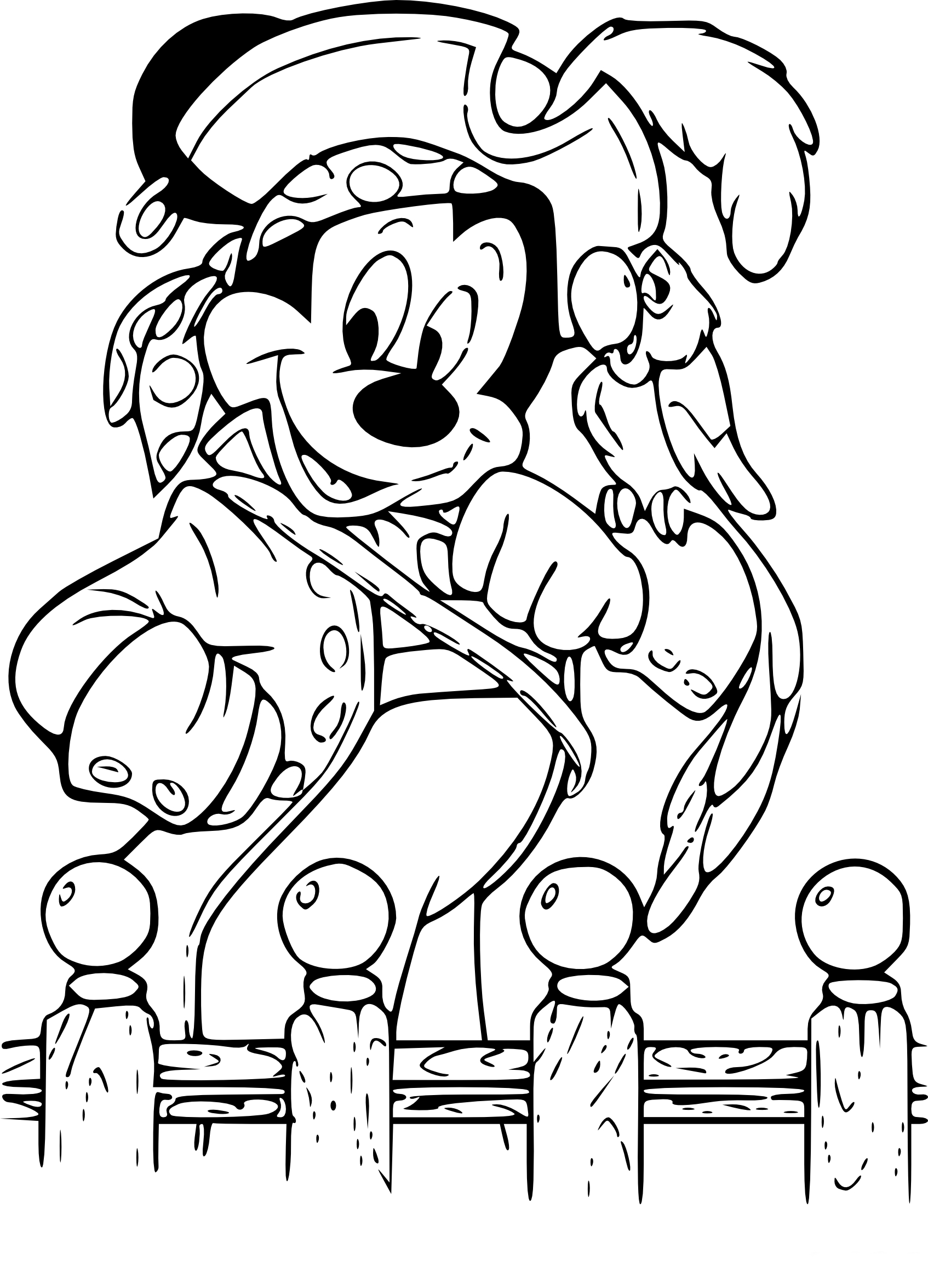 Mickey Pirate coloring page