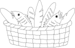 Bread And Fish coloring page