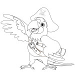 Pirate Parrot coloring page