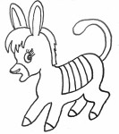 Little Donkey coloring page