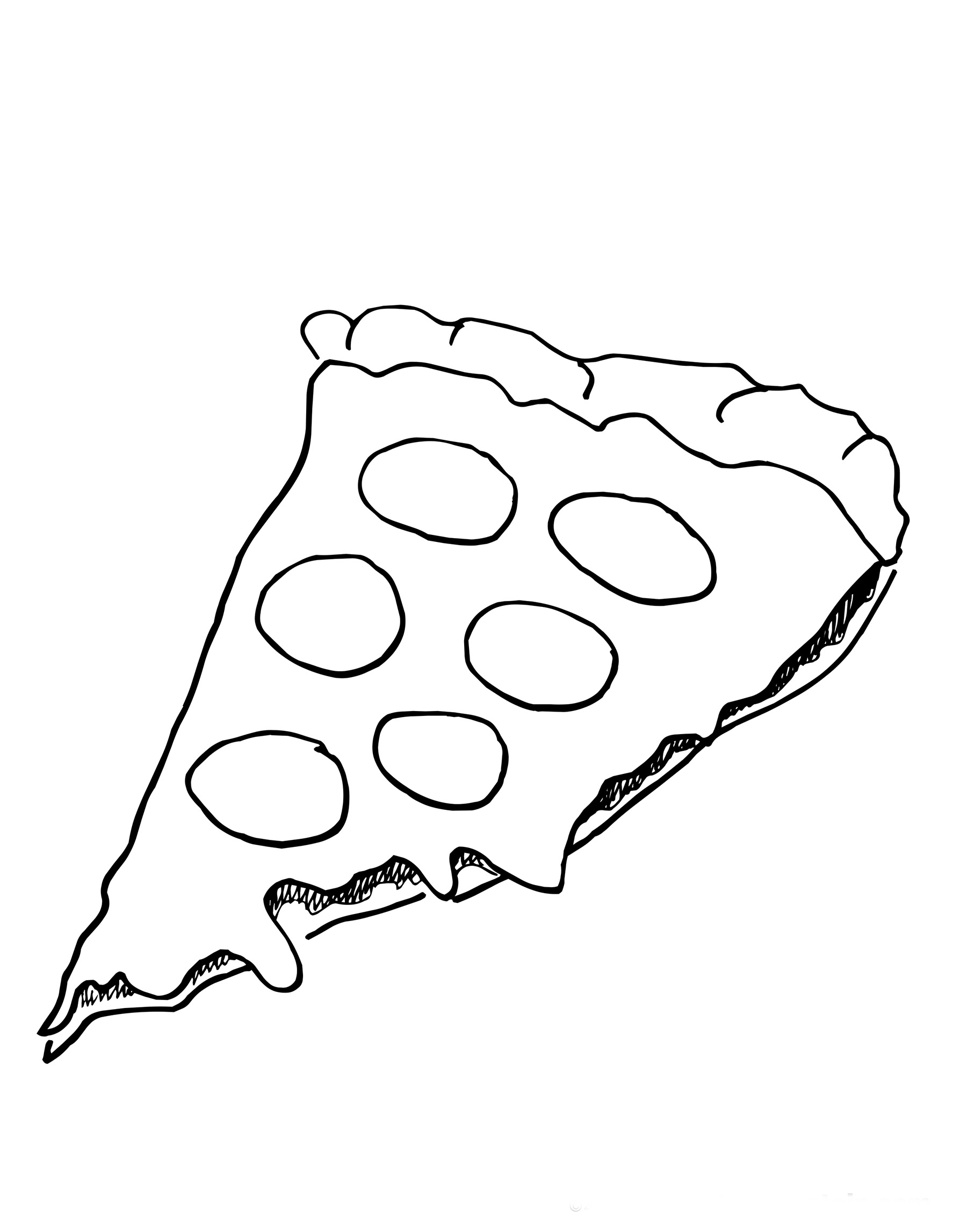 Pizza Slice coloring page