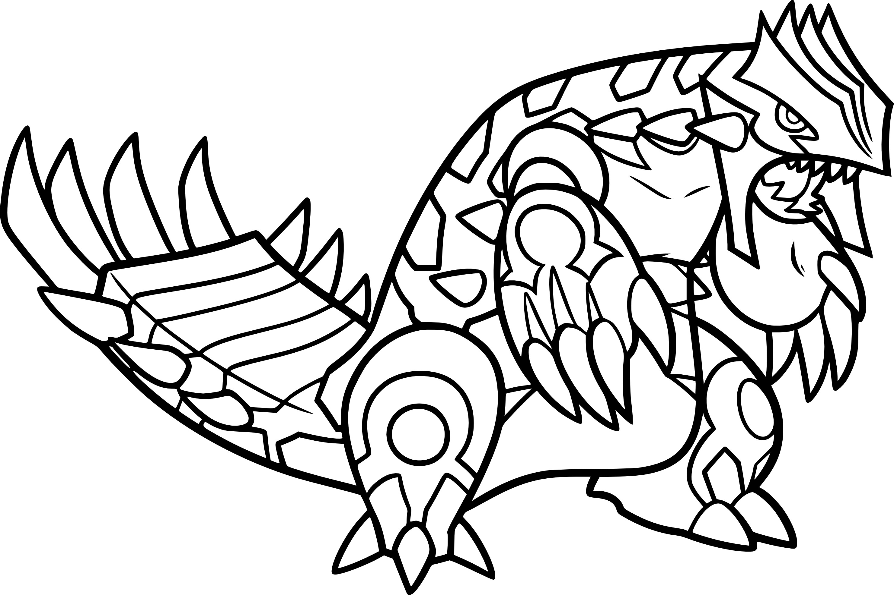 Pokemon Primo Groudon coloring page