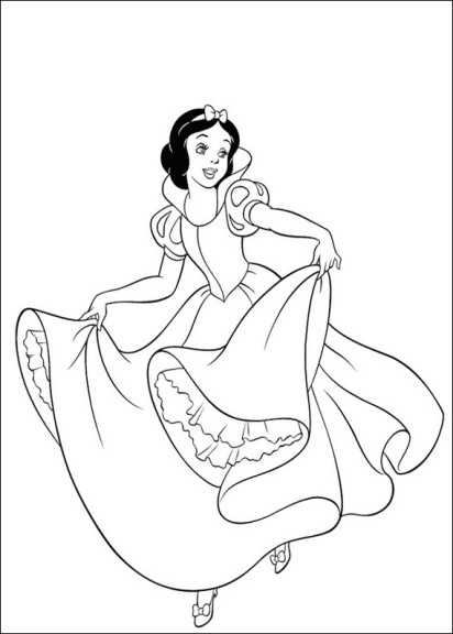 Coloriage princesse Blanche Neige