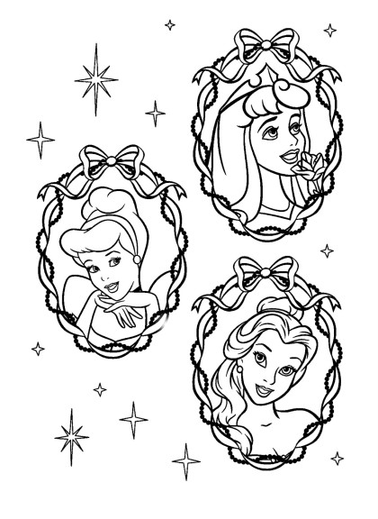 Disney Princesses coloring page