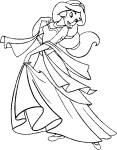 Coloriage princesse Jasmine