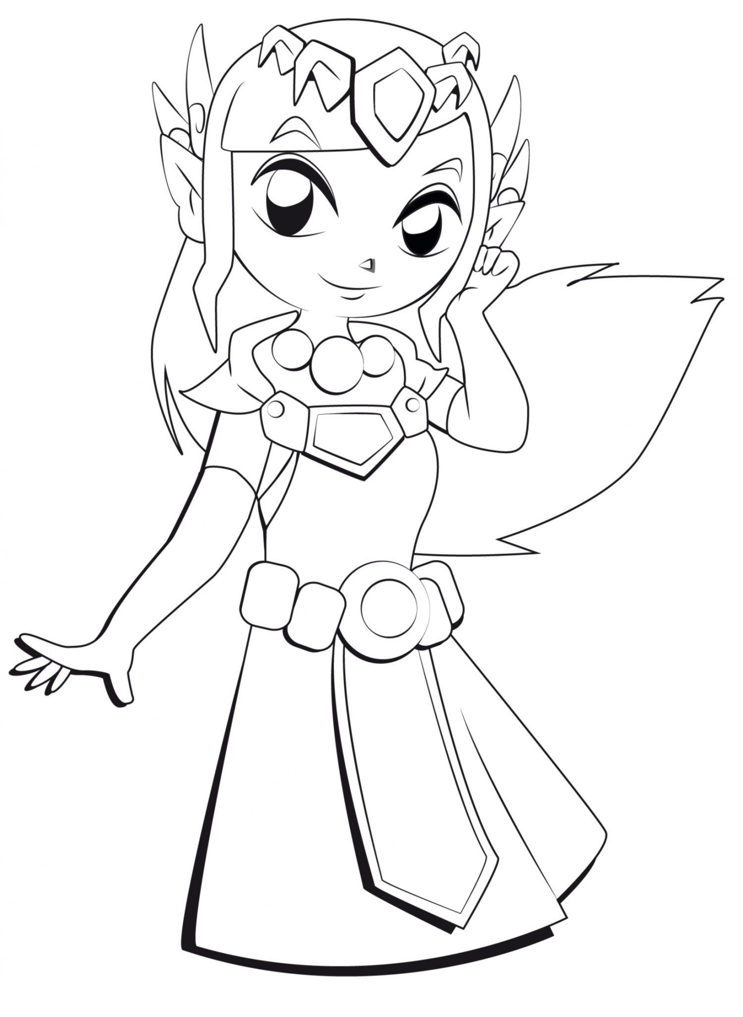 Coloriage princesse Zelda