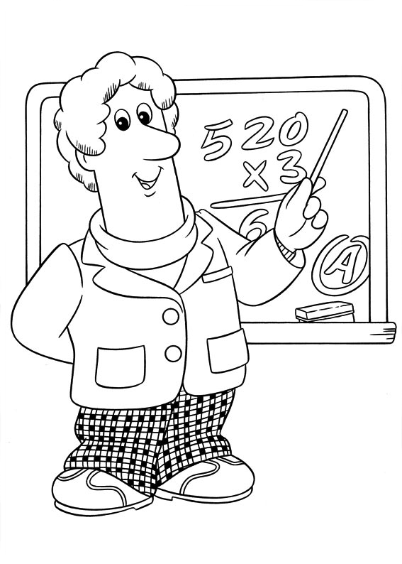 Coloriage professeur de math