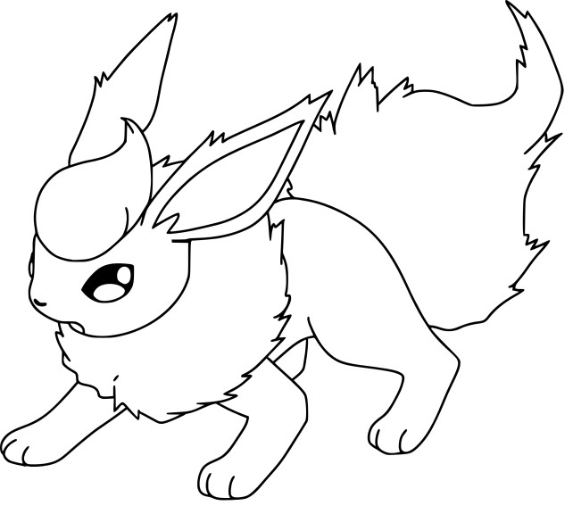 Pokemon Flareon coloring page