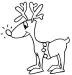 Coloriage Renne de noel