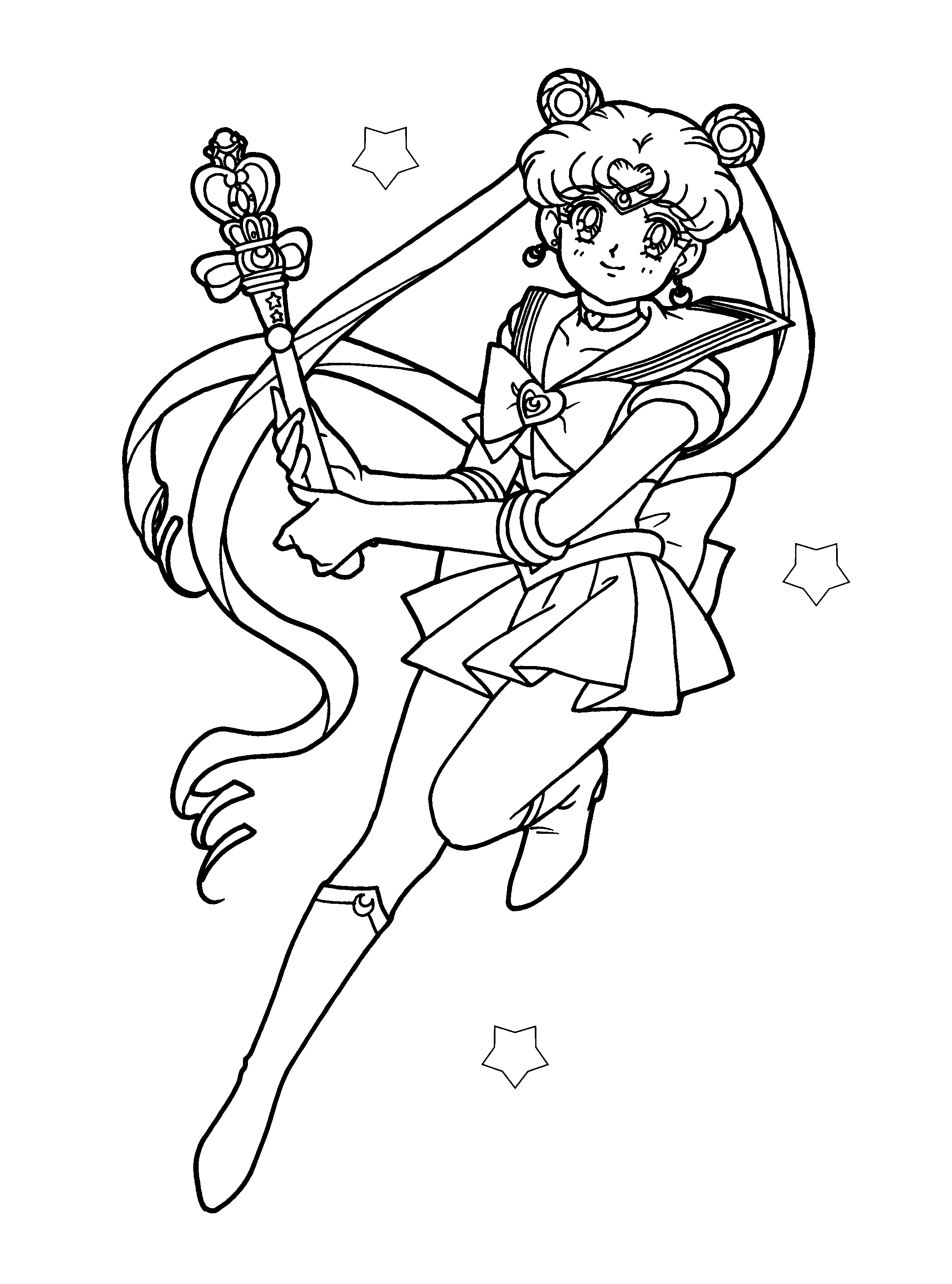 Disegno di Sailor Moon da colorare