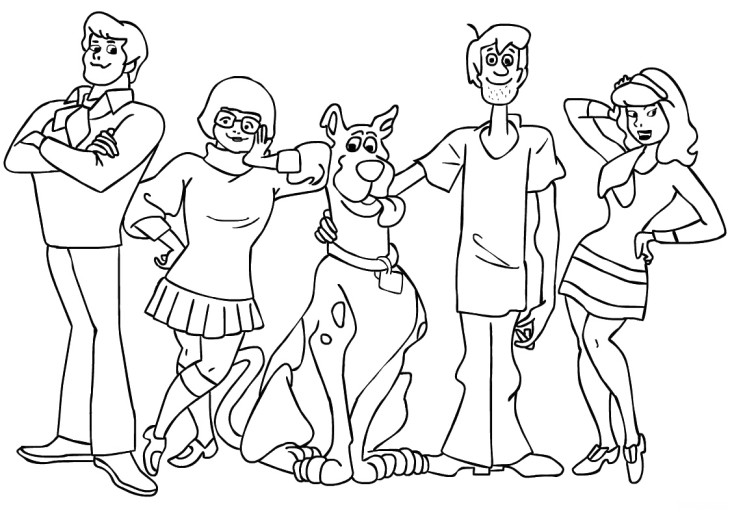 Coloriage Scooby-Doo personnages
