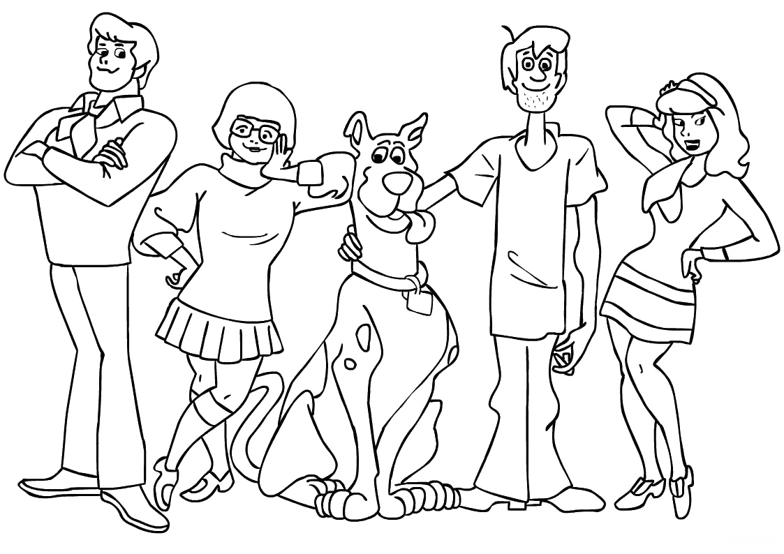 Coloriage Scooby-Doo personnages