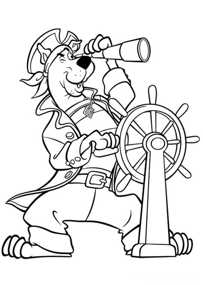 Coloriage Scooby-Doo pirate