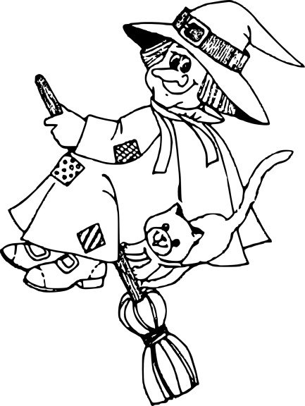 Witch Cat coloring page