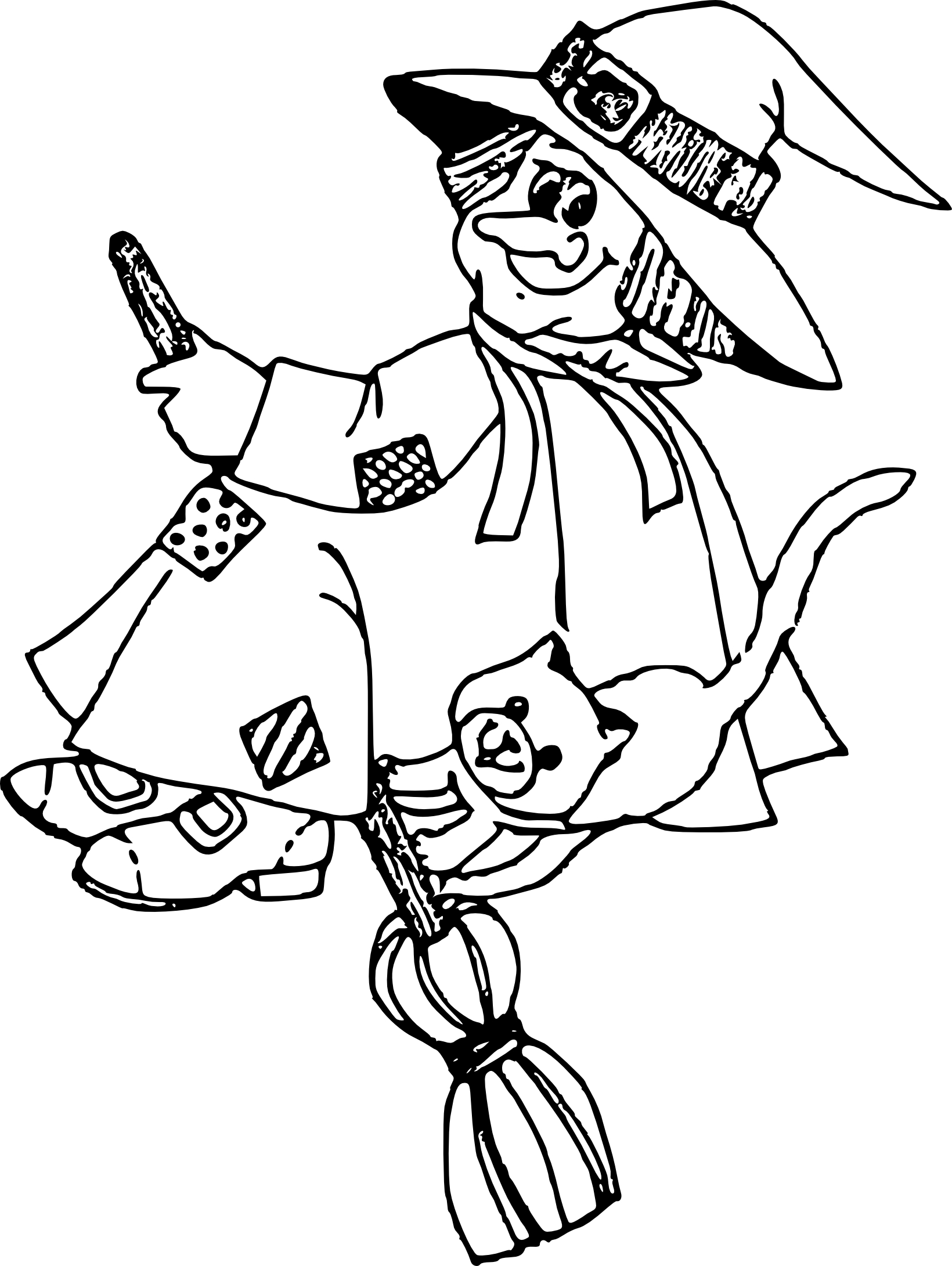 Witch Cat coloring page