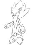 Super Sonic coloring page