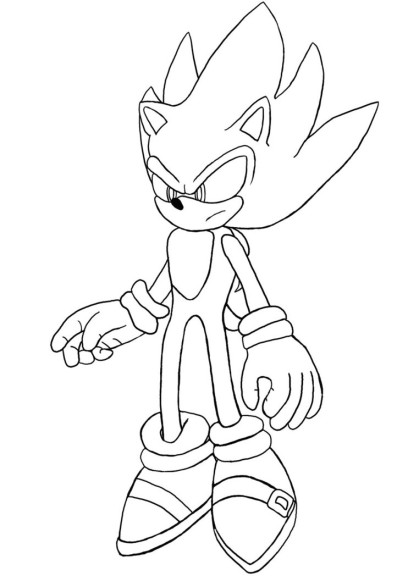 Super Sonic coloring page