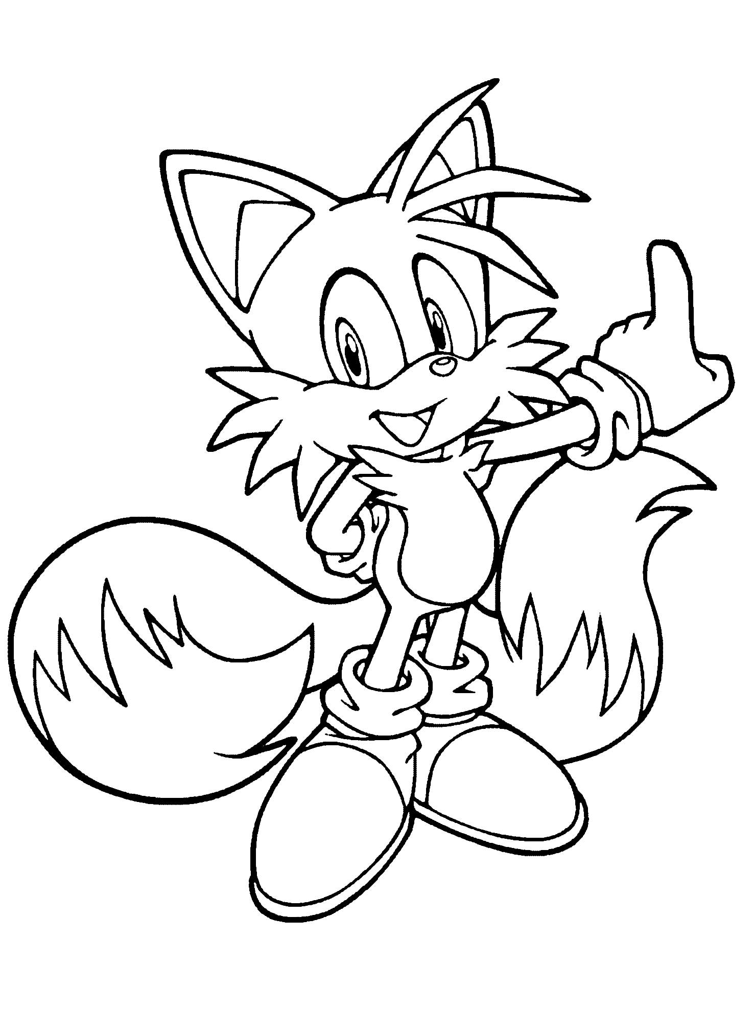 Tails Sonic coloring page