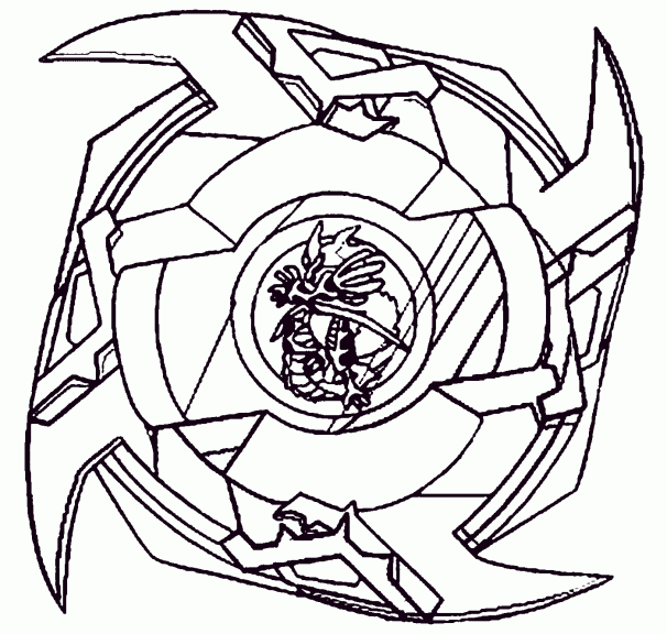 Disegno di Trottola Beyblade da colorare 2