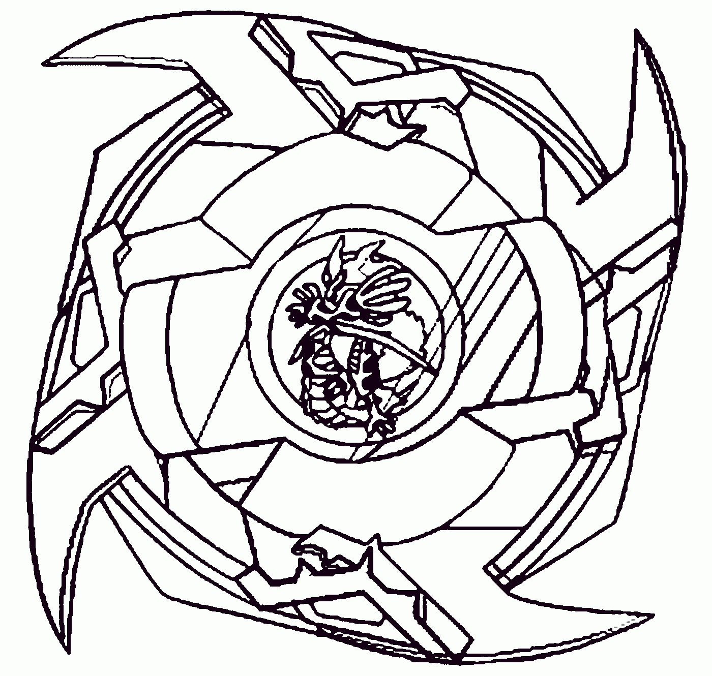 Beyblade Spinning Top coloring page 2