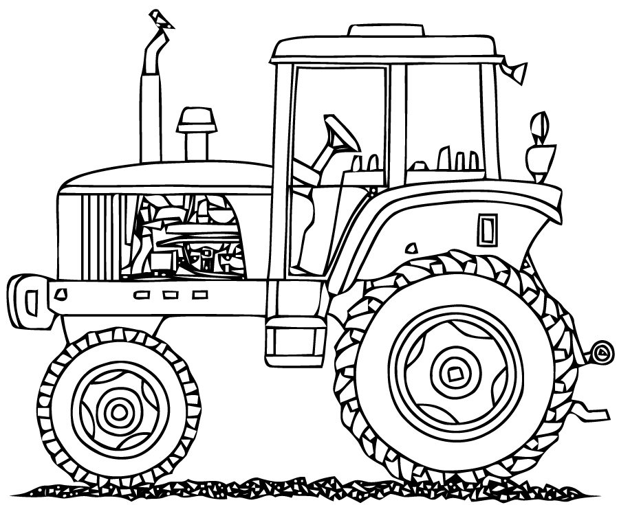 Tractor coloring page