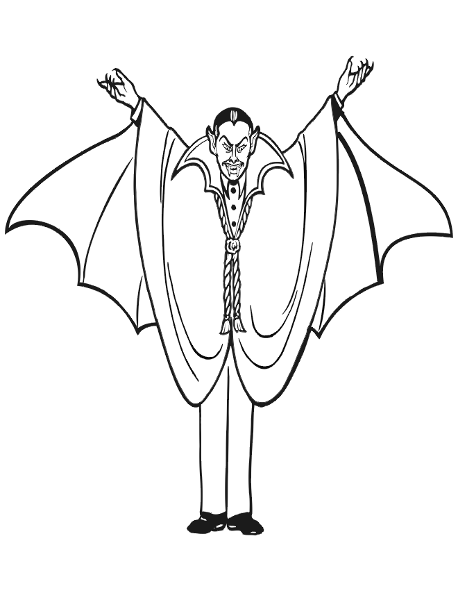 Disegno di Vampiro Dracula da colorare