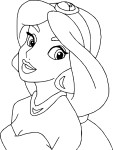 Coloriage visage Jasmine