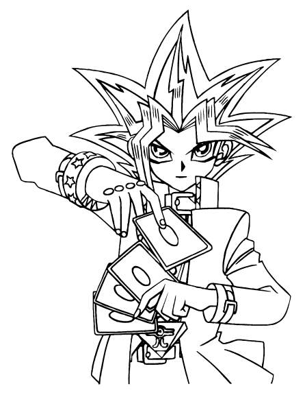 Disegno di Yu Gi Oh Yugi Muto da colorare