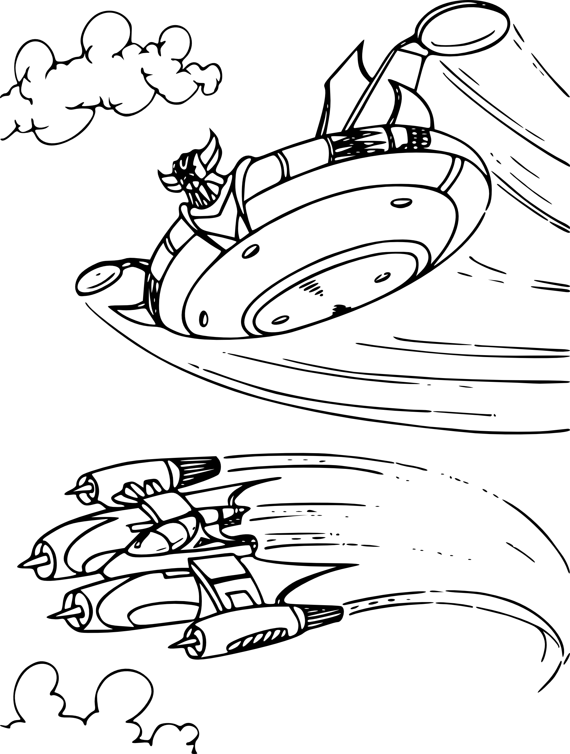 Goldorak Saucer coloring page