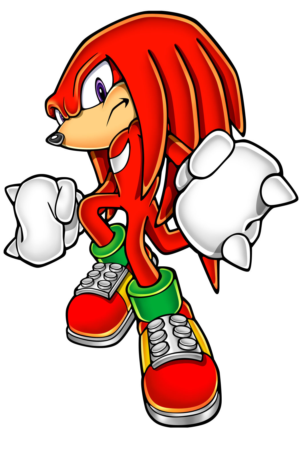 Coloriage Knuckles Sonic à imprimer