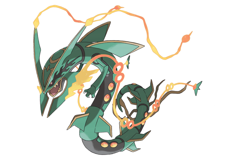 Disegno di Pokemon Mega Rayquaza da colorare