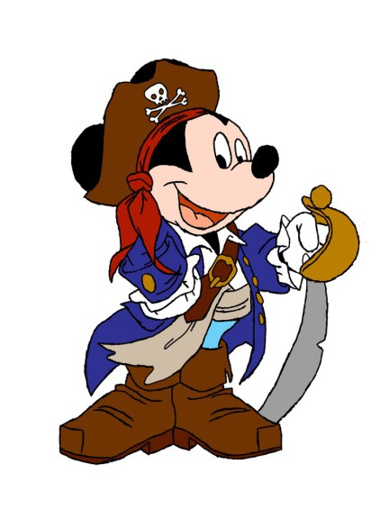 Disegno di Topolino Pirata da colorare