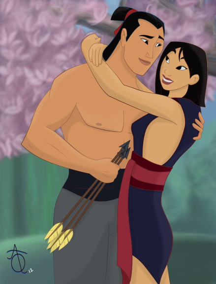 Pagina Da Colorare Di Hua Mulan E Shang