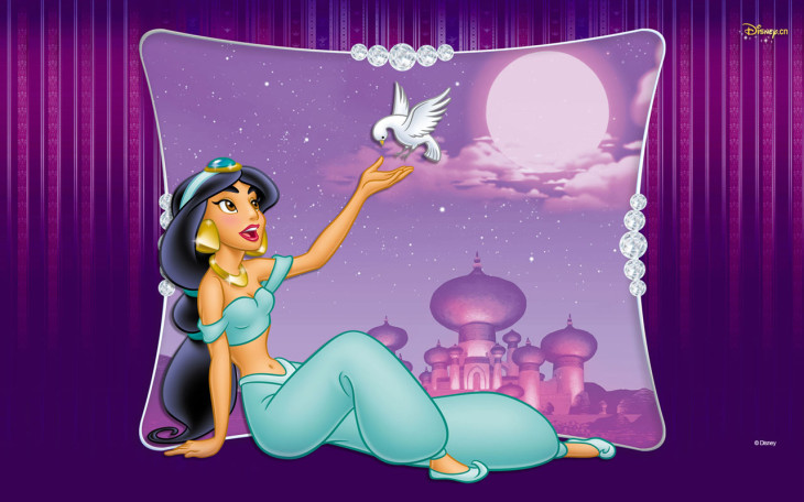 Disegno di Jasmine Disney da colorare