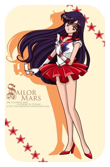 Disegno di Manga Sailor Mars da colorare