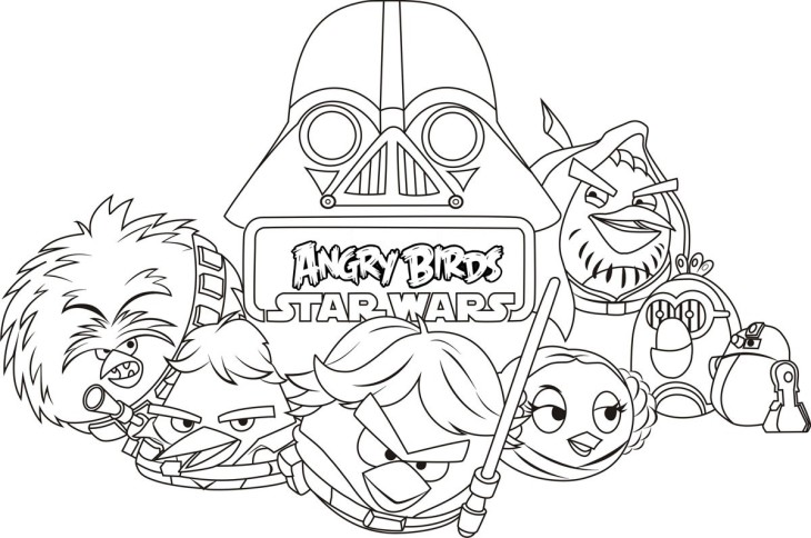 Disegno di Gratuito Angry Birds Star Wars da colorare